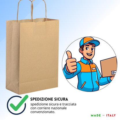 Shopper in carta personalizzate 28x40x10 cm | Cod. PG053