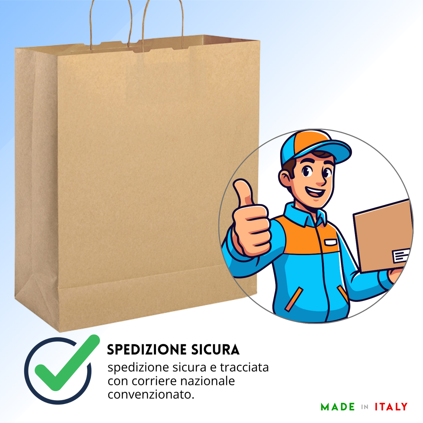 Shopper in carta personalizzate 45x46x20 cm | Cod. PG055