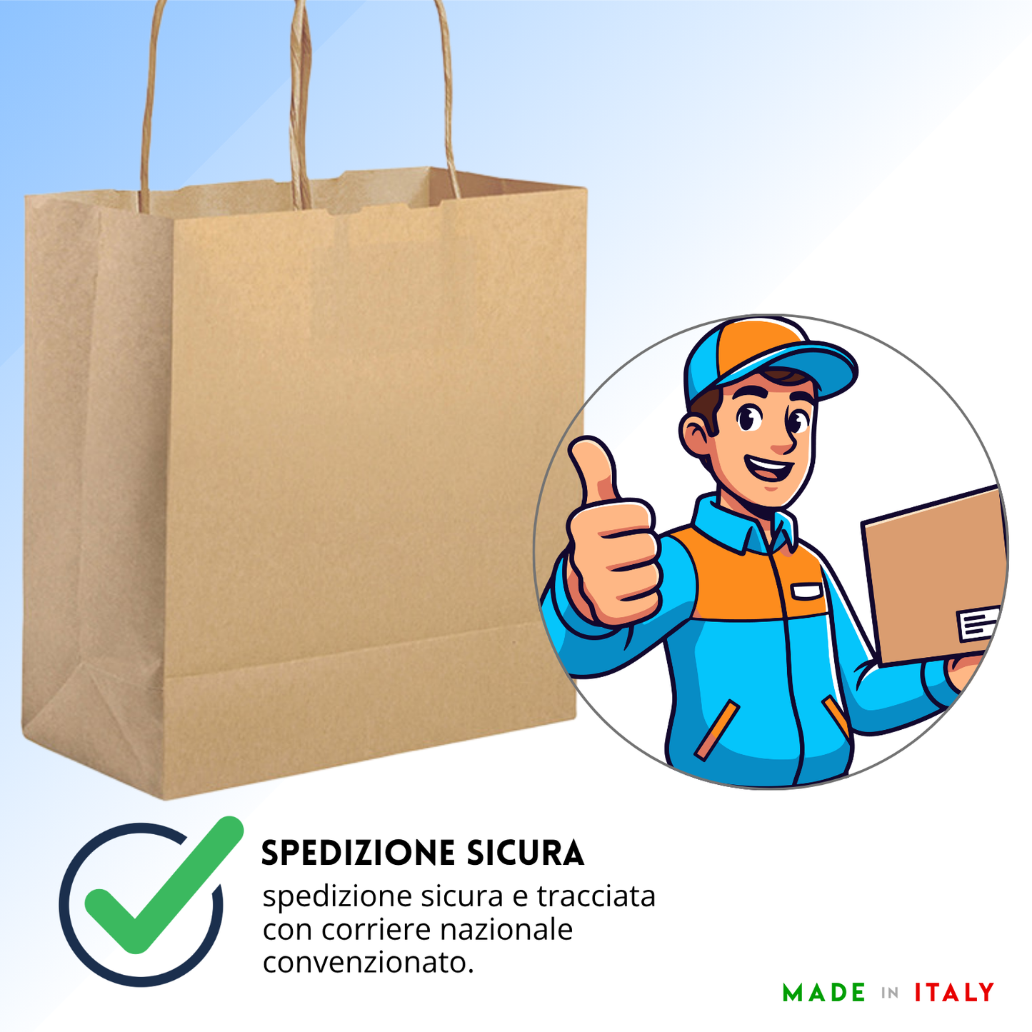 Shopper in carta personalizzate 18x8x21  cm | Cod. PG051