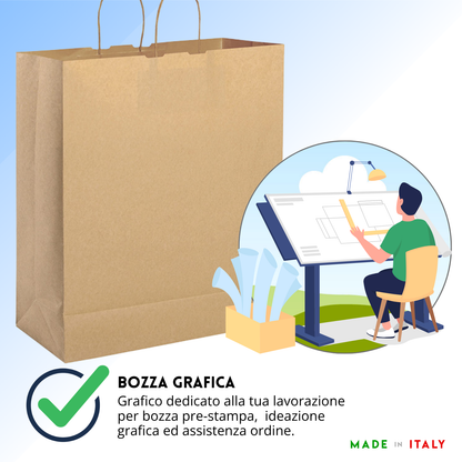 Shopper in carta personalizzate 36x41x12 cm | Cod. PG054
