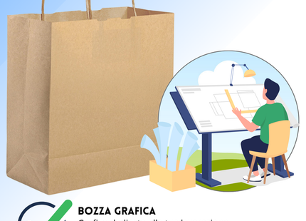 Shopper in carta personalizzate 18x8x21  cm | Cod. PG051
