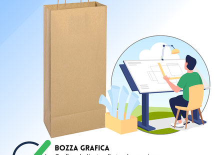 Shopper in carta personalizzate per bottiglie doppia 18x8x39 cm | Cod. PG021