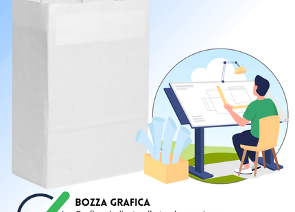 Shopper in carta personalizzate 28x40x10 cm | Cod. PG039
