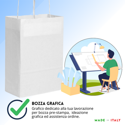 Shopper in carta personalizzate 28x40x10 cm | Cod. PG039