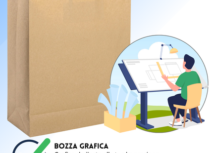Shopper in carta personalizzate 45x46x20 cm | Cod. PG055