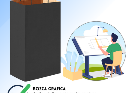 Shopper in carta personalizzate per bottiglie doppia 18x8x39 cm | Cod. PG016