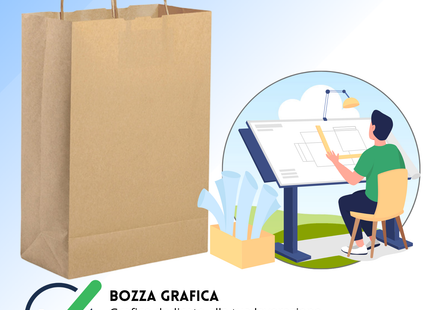 Shopper in carta personalizzate 28x40x10 cm | Cod. PG053