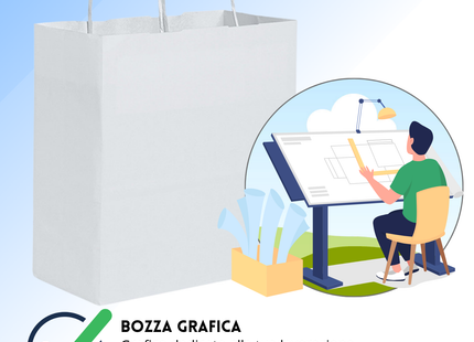 Shopper in carta personalizzate 54x48.5x14 cm | Cod. PG036