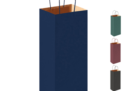 Shopper in carta personalizzate per bottiglie 14x8,5x39,5 cm | Cod. PG018