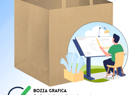 Shopper in carta per take away 26x16x31 cm | Cod. PG025