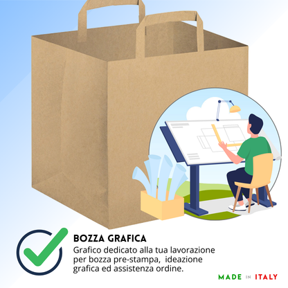 Shopper in carta per take away 32x22x33 cm | Cod. PG022