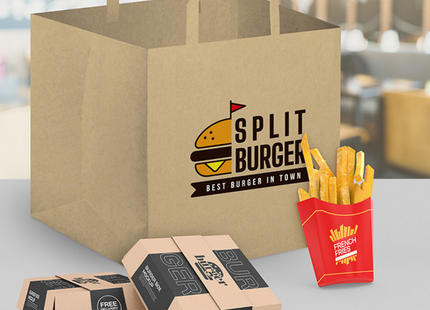 Shopper in carta per take away 32x22x33 cm | Cod. PG022