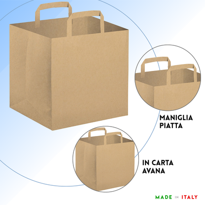 Shopper in carta per take away 26x16x31 cm | Cod. PG025