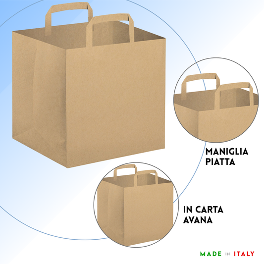 Shopper in carta per take away 32x22x33 cm | Cod. PG022