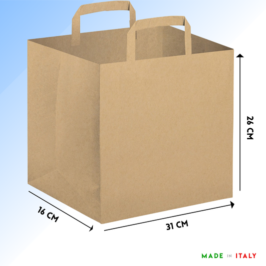 Shopper in carta per take away 26x16x31 cm | Cod. PG025