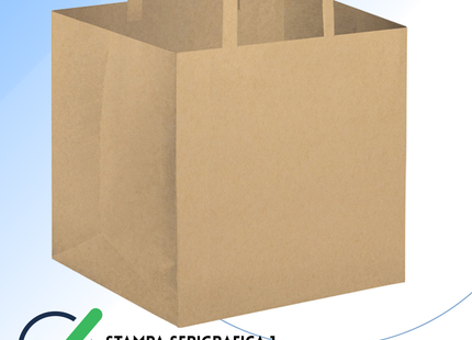 Shopper in carta per take away 26x16x31 cm | Cod. PG025