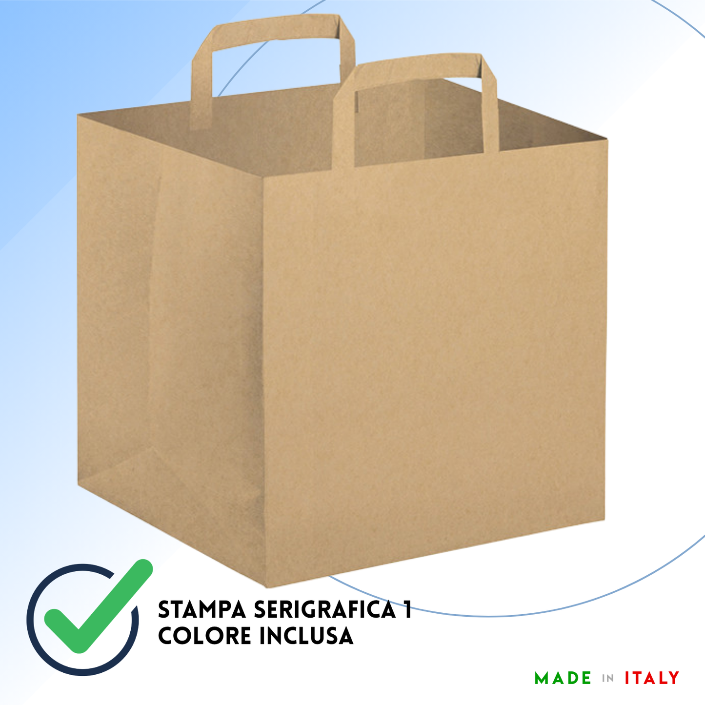 Shopper in carta per take away 26x16x31 cm | Cod. PG025