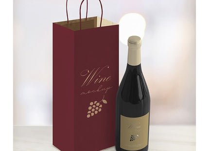 Shopper in carta 14x8,5x39,5 cm, modello PG018 per negozi ed eventi