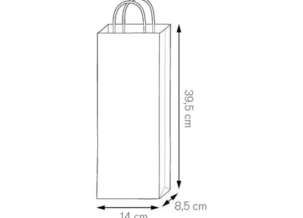 Shopper in carta 14x8,5x39,5 cm, modello PG020 per negozi ed eventi