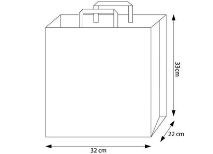 Shopper in carta 32x22x33 cm, modello PG022 per negozi ed eventi