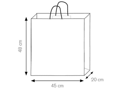 Shopper in carta 45x48x20 cm, modello PG032 per negozi ed eventi