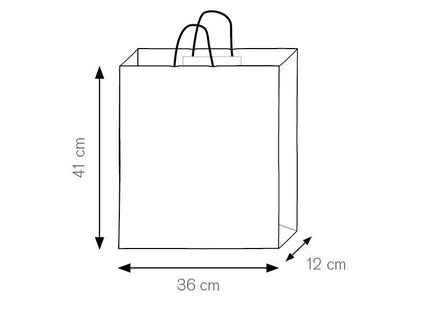 Shopper in carta 36x41x12 cm, modello PG033 per negozi ed eventi