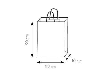 Shopper in carta 22x29x10 cm, modello PG035 per negozi ed eventi