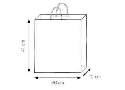 Shopper in carta 36x41x12 cm, modello PG038 per negozi ed eventi