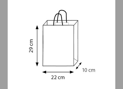 Shopper in carta 22x29x10 cm, modello PG040 per negozi ed eventi