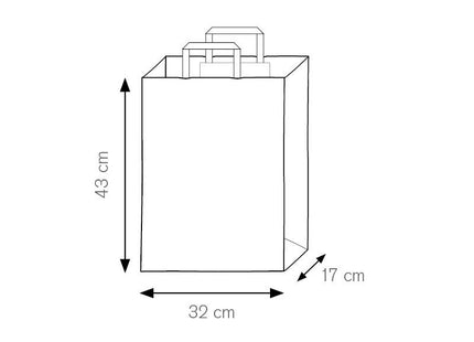 Shopper in carta 32x43x17 cm, modello PG062 per negozi ed eventi