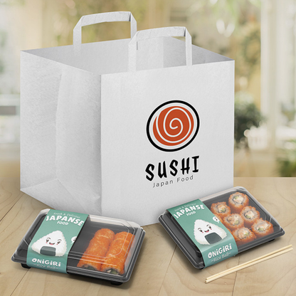 Shopper in carta per take away 32x22x33 cm | Cod. PG023