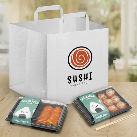 Shopper in carta per take away 32x22x33 cm | Cod. PG023