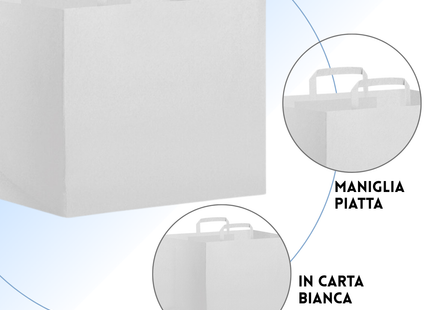 Shopper in carta per take away 26x16x31 cm | Cod. PG019