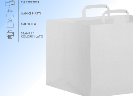 Shopper in carta per take away 32x22x33 cm | Cod. PG023