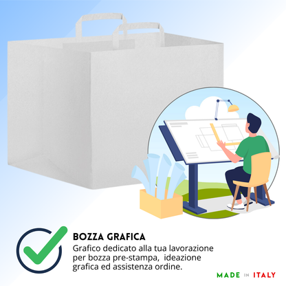 Shopper in carta per take away 26x16x31 cm | Cod. PG019