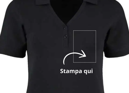 Polo personalizzate da donna con scollo a V | Cod. KK732