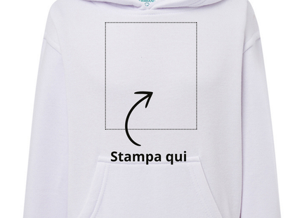 Felpa personalizzata per bambini con cappuccio e tasconi | Cod. SWRKKNG240