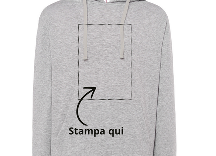 Felpa unisex personalizzata con cappuccio | Cod. JTSWKNG