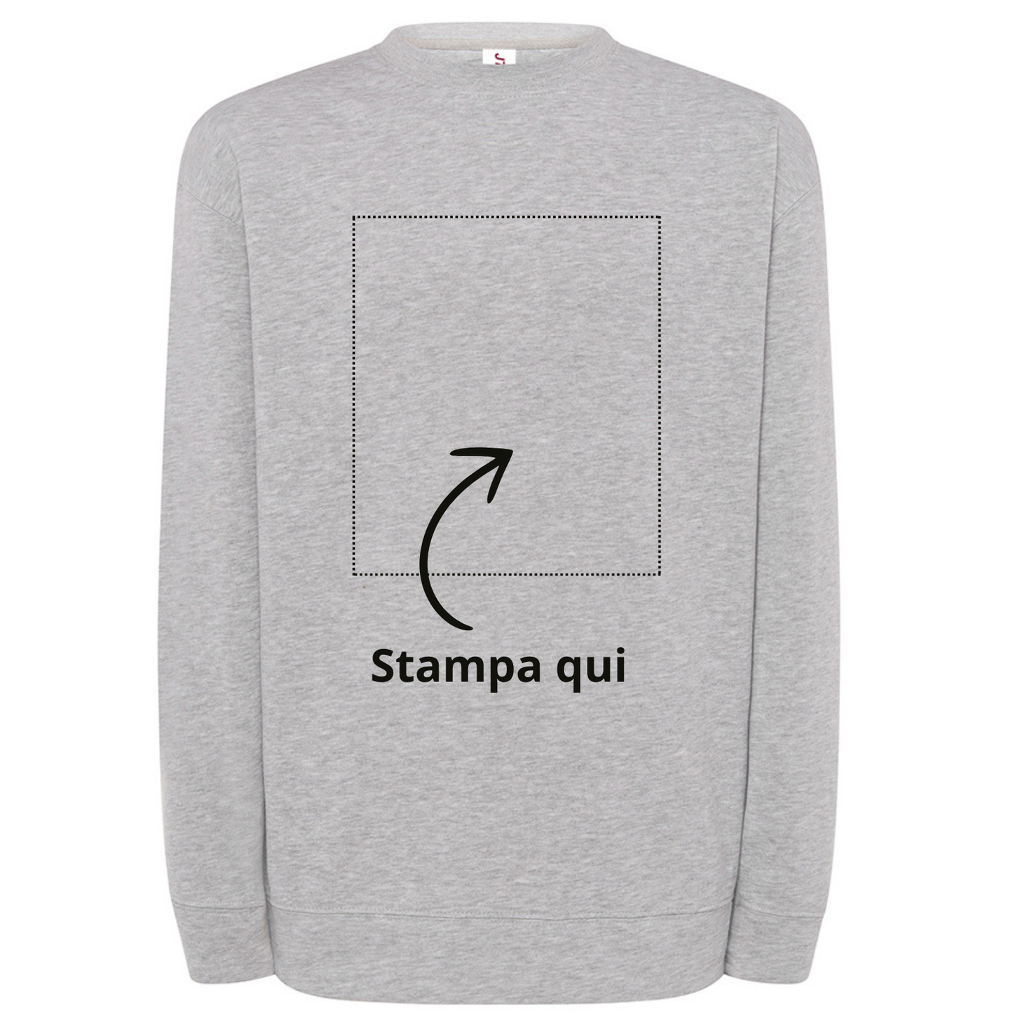 Felpa personalizzata girocollo unisex | Cod. JTSWCR