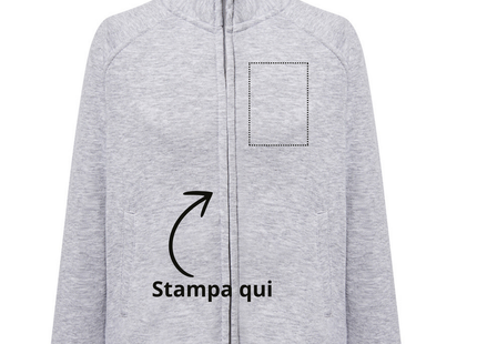 Felpa personalizzata da bambino con Zip | Cod. SWRKFUZIP