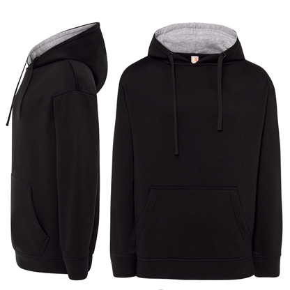 Felpa unisex personalizzata con cappuccio a contrasto | Cod. SWOCECTR