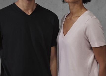 T-shirt femminile collo a V in single Jersey pre-ristretto | Cod. BCTW001