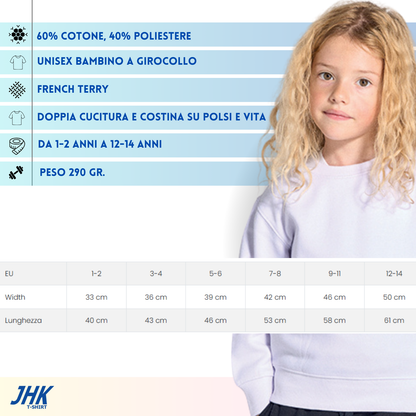 Felpa personalizzata per bambini | Cod. SWRK290