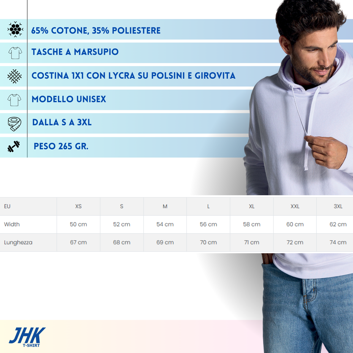 Felpa unisex personalizzata con cappuccio | Cod. SWOCEKNG