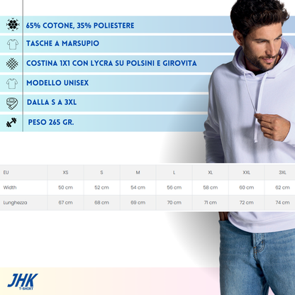 Felpa unisex personalizzata con cappuccio | Cod. SWOCEKNG