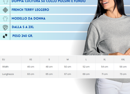 Felpa Donna personalizzata leggera | Cod. SWCRL240