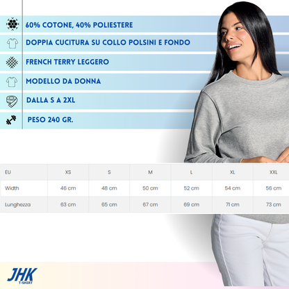 Felpa Donna personalizzata leggera | Cod. SWCRL240
