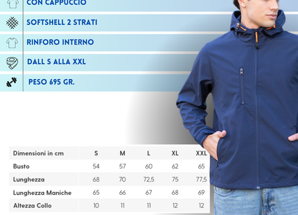 Softshell 2 strati leggera personalizzata | Cod. NK360