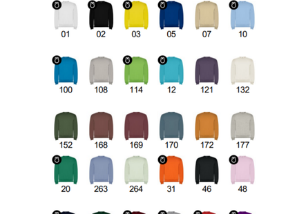Felpa Unisex Roly a girocollo felpata internamente | Cod. R10703O0