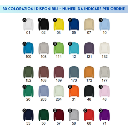 Felpa Unisex Roly a girocollo felpata internamente | Cod. R10703O0